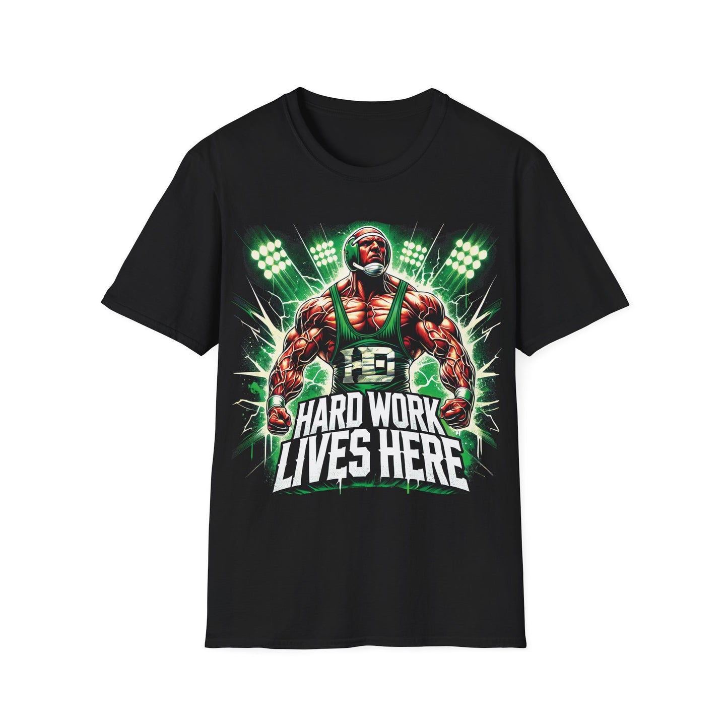 Hard Work Lives Here - Fierce Wrestling T-Shirt for Relentless Athletes