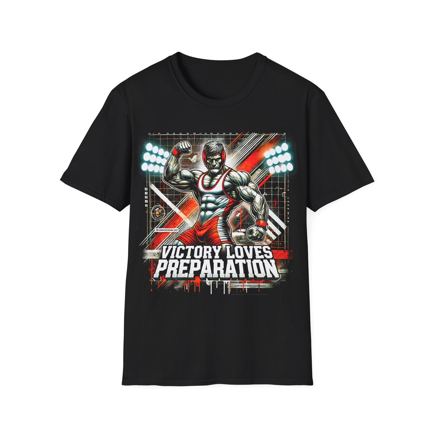 Victory Loves Preparation Wrestling T-Shirt - Epic Warrior Athlete Design for Champions