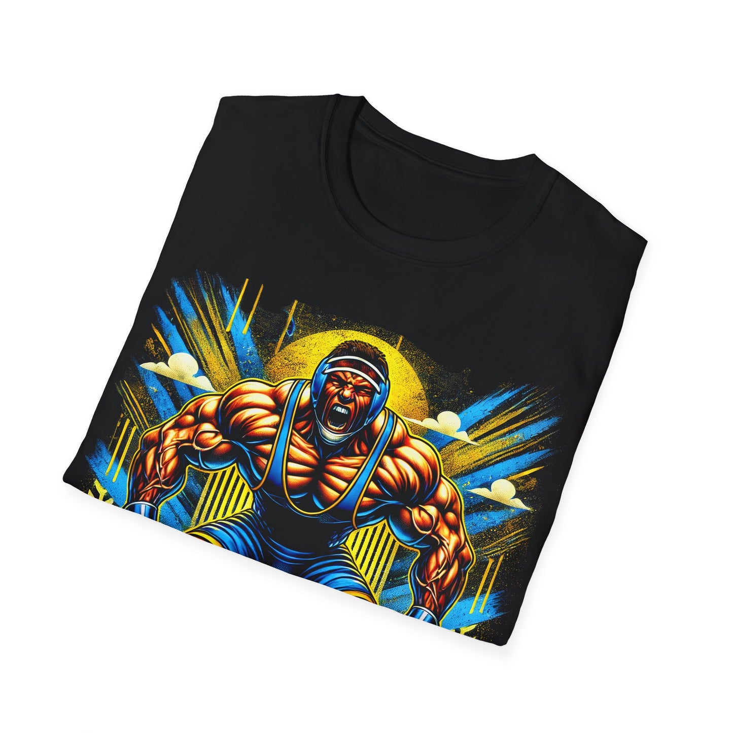Mat-Time Grind Time Wrestling T-Shirt - Explosive Athlete Design for Relentless Competitors