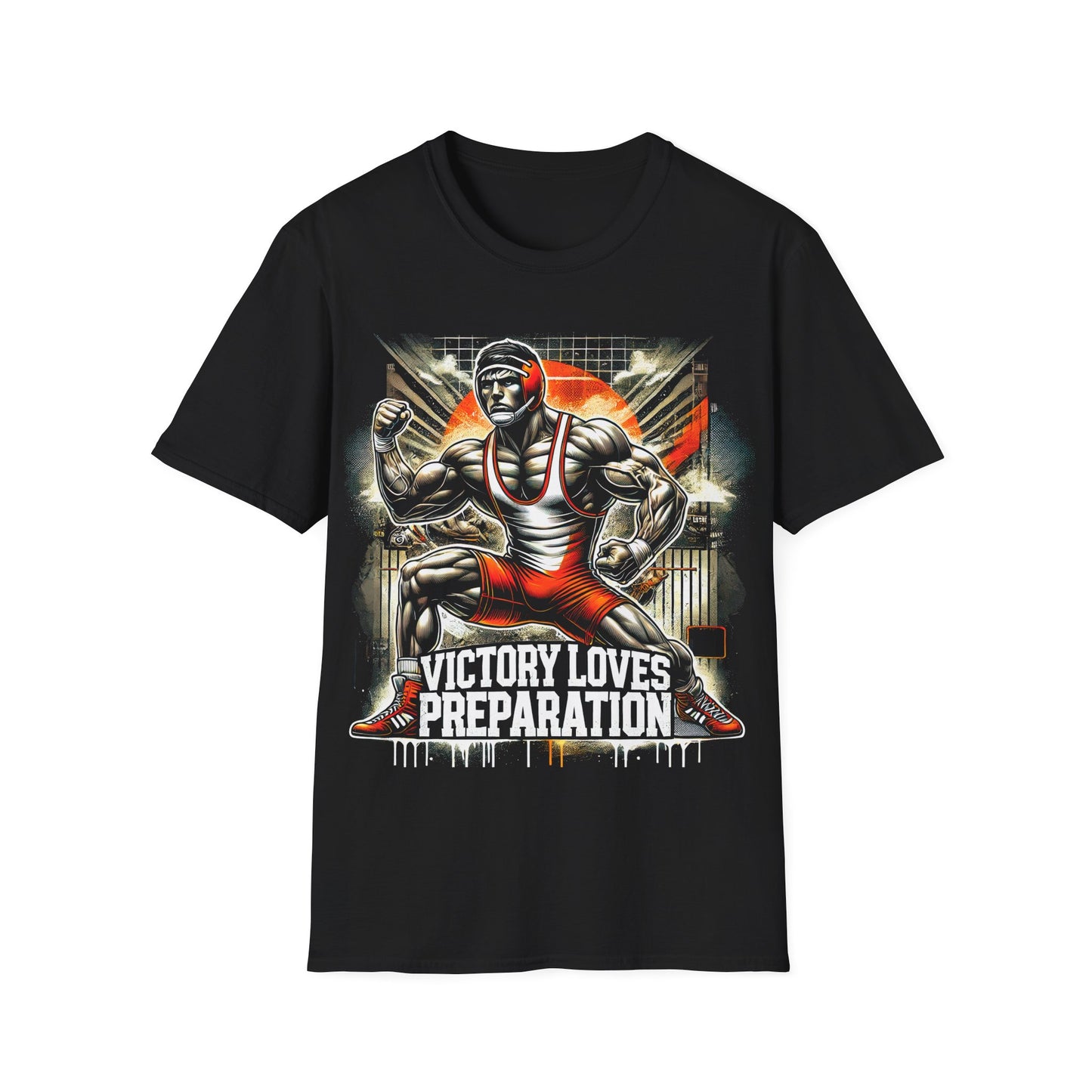 Victory Loves Preparation Wrestling T-Shirt - Fierce Athlete Design for Champions