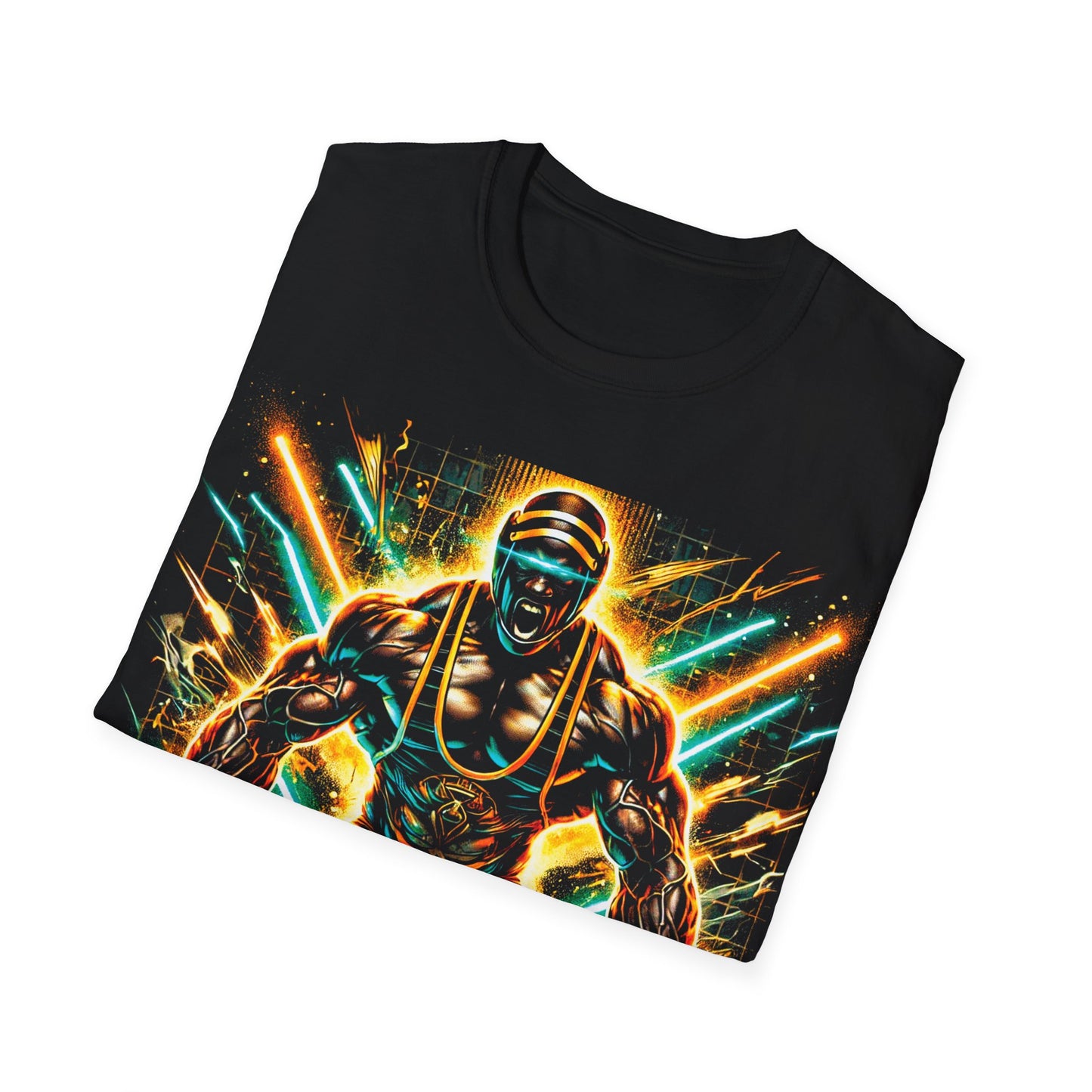 Wrestling T-Shirt Built for the Mat Black Softstyle