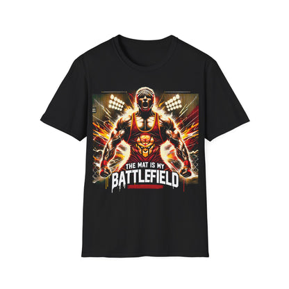 The Mat Is My Battlefield - Dominant Wrestling T-Shirt for Fierce Competitors