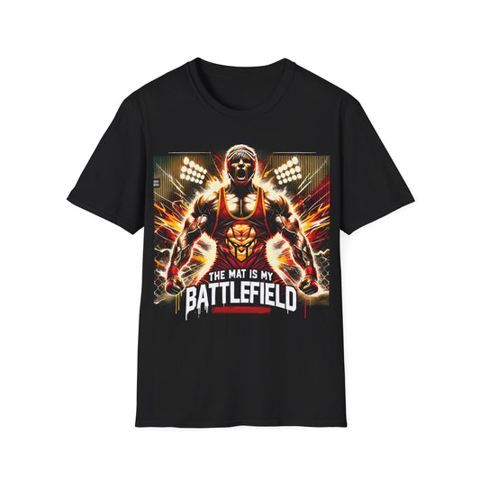 The Mat Is My Battlefield - Dominant Wrestling T-Shirt for Fierce Competitors