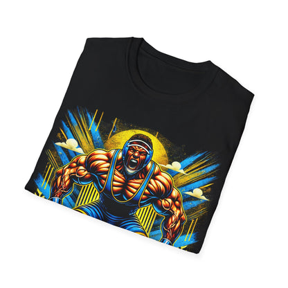 Mat-Time Grind Time Wrestling T-Shirt - Explosive Athlete Design for Relentless Competitors