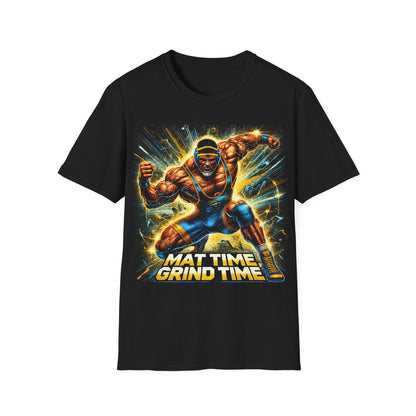 Wrestling T-Shirt - Mat Time Grind Time - Unisex Softstyle
